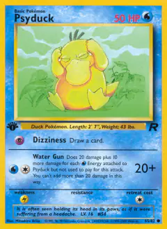 Psyduck Common card from Team Rocket