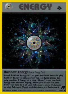 Rainbow Energy Rare Holo card from Team Rocket