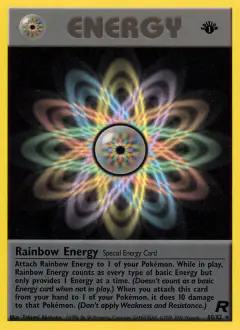 Rainbow Energy Rare card from Team Rocket