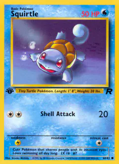 Squirtle Common card from Team Rocket