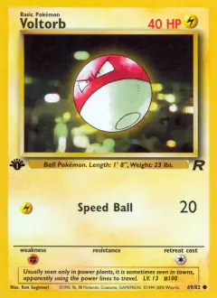 Voltorb Common card from Team Rocket