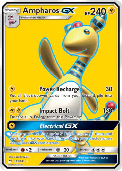 Ampharos-GX Rare Ultra card from Team Up