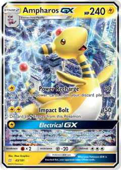 Ampharos-GX Rare Holo GX card from Team Up
