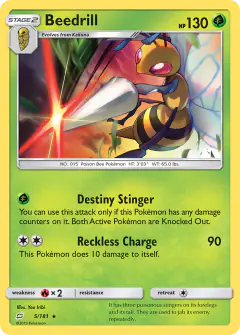 Beedrill Rare card from Team Up