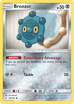 Bronzor Common card from Team Up