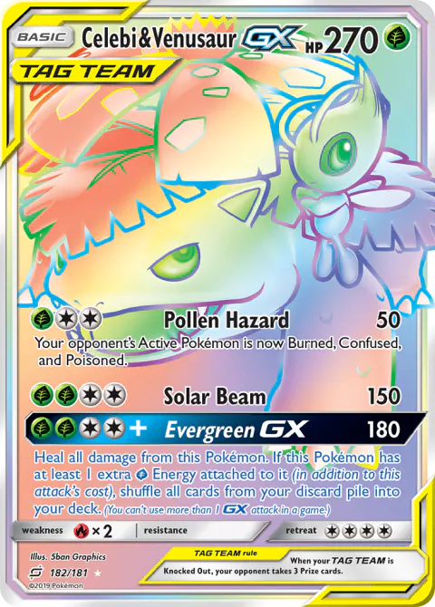 Celebi & Venusaur-GX Rare Rainbow