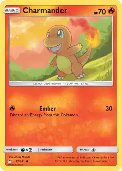 Charmander Common card from Team Up