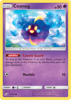 Cosmog Common card from Team Up