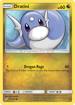 Dratini Common card from Team Up