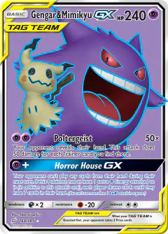 Gengar & Mimikyu-GX Rare Ultra card from Team Up