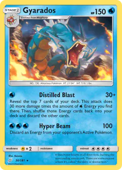Gyarados Rare Holo card from Team Up