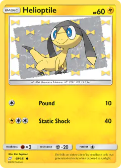 Helioptile Common card from Team Up