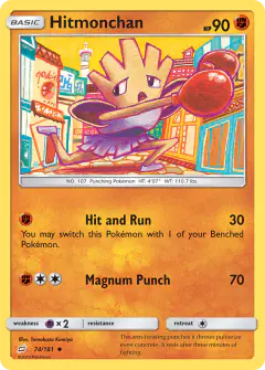 Hitmonchan Uncommon card from Team Up