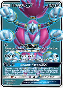 Hoopa-GX Rare Ultra card from Team Up