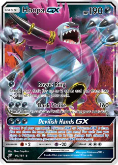Hoopa-GX Rare Holo GX card from Team Up
