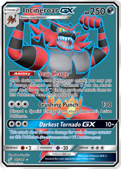 Incineroar-GX Rare Ultra card from Team Up