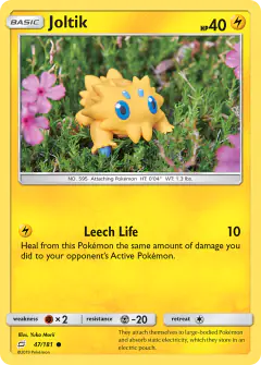 Joltik Common card from Team Up