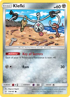 Klefki Common card from Team Up