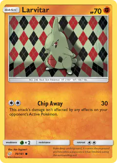 Larvitar Common card from Team Up
