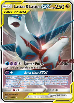 Latias & Latios-GX Rare Holo GX card from Team Up