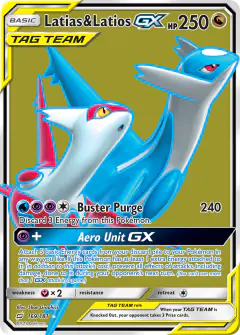 Latias & Latios-GX Rare Ultra card from Team Up