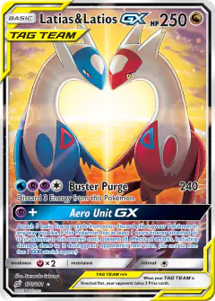Latias & Latios-GX Rare Ultra card from Team Up