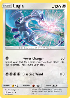 Lugia Rare Holo card from Team Up
