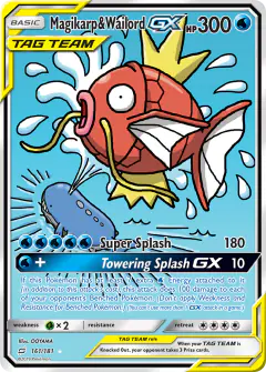 Magikarp & Wailord-GX Rare Ultra card from Team Up