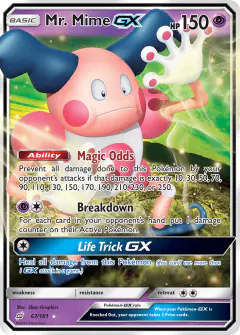 Mr. Mime-GX Rare Holo GX card from Team Up