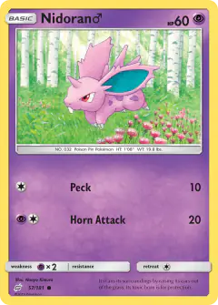 Nidoran ♂ Common card from Team Up