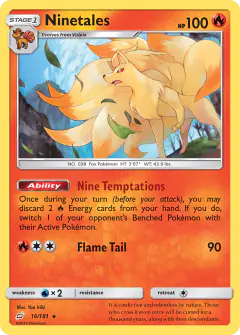 Ninetales Rare card from Team Up