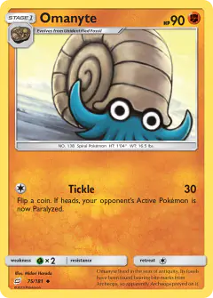 Omanyte Uncommon card from Team Up