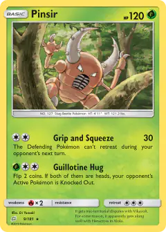 Pinsir Rare card from Team Up