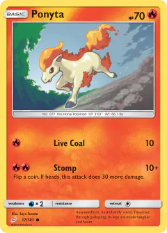 Ponyta Common card from Team Up