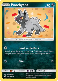 Poochyena Common card from Team Up