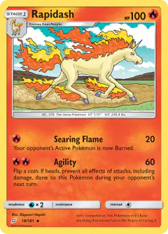 Rapidash Uncommon card from Team Up