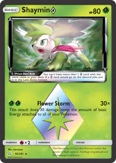 Shaymin ◇ Rare Prism Star card from Team Up