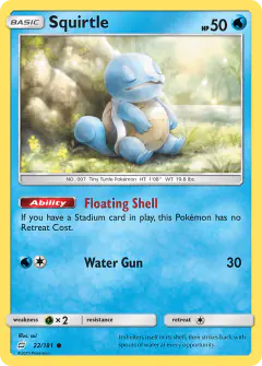 Squirtle Common card from Team Up