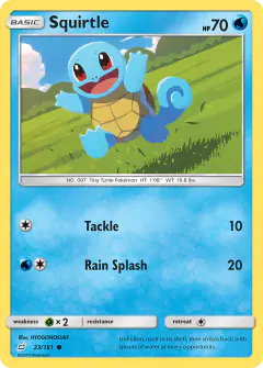 Squirtle Common card from Team Up