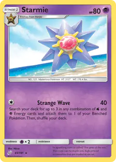 Starmie Rare card from Team Up
