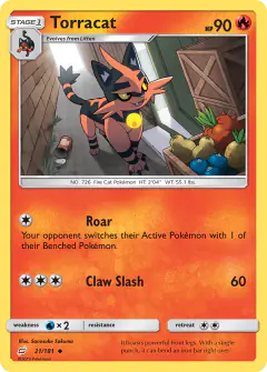 Torracat Uncommon card from Team Up