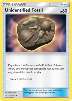 Unidentified Fossil Uncommon card from Team Up