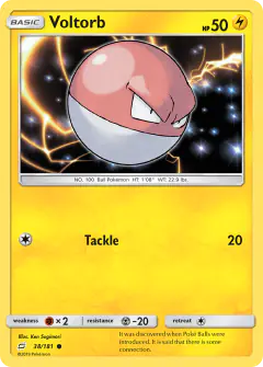 Voltorb Common card from Team Up