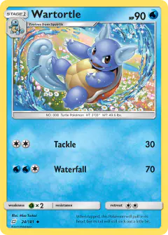 Wartortle Uncommon card from Team Up