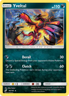 Yveltal Rare Holo card from Team Up