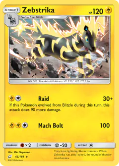 Zebstrika Rare card from Team Up