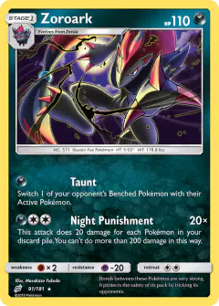 Zoroark Rare Holo card from Team Up