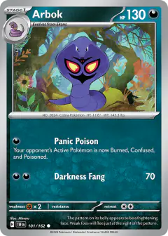 Arbok Common card from Temporal Forces