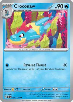 Croconaw Common card from Temporal Forces