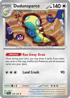 Dudunsparce Rare card from Temporal Forces